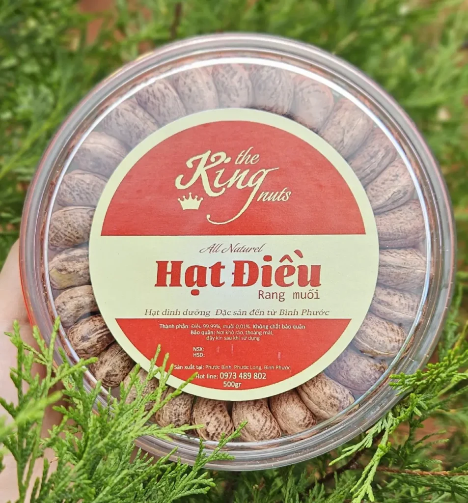 hạt điều rang muối bình phước loại 1 500 gram thekingnuts.com